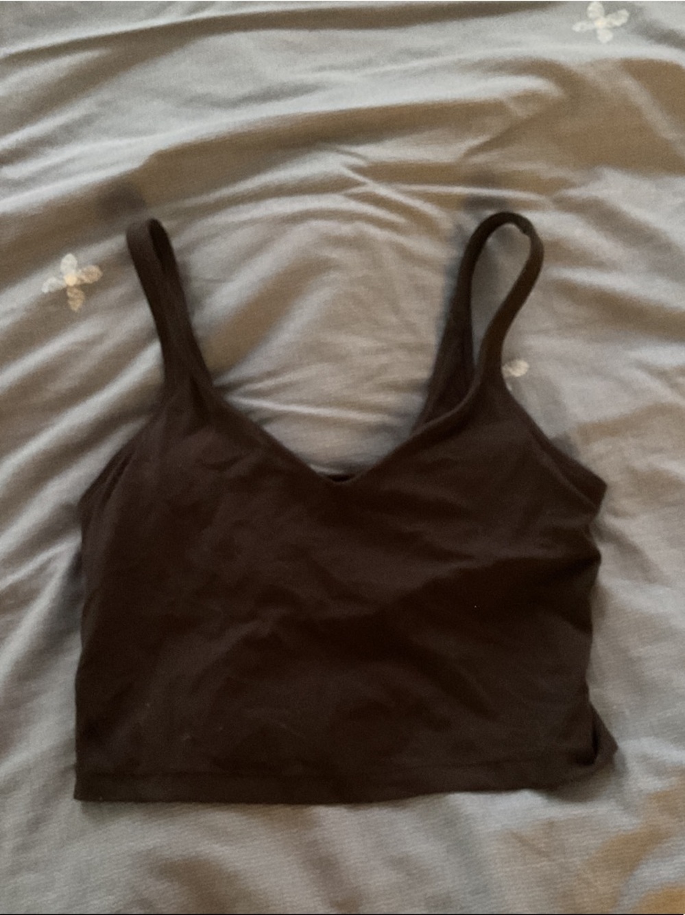 lululemon athletica Black Cropped Tank Top